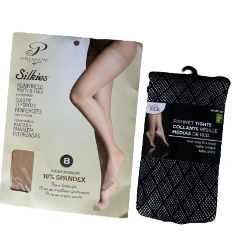 BUNDLE - Nude Pantyhose And Black Fishnets